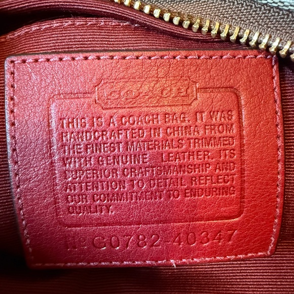 Coach Brown and Red Signature Shoulder Bag - G0782-40347 - Picture 2 of 3
